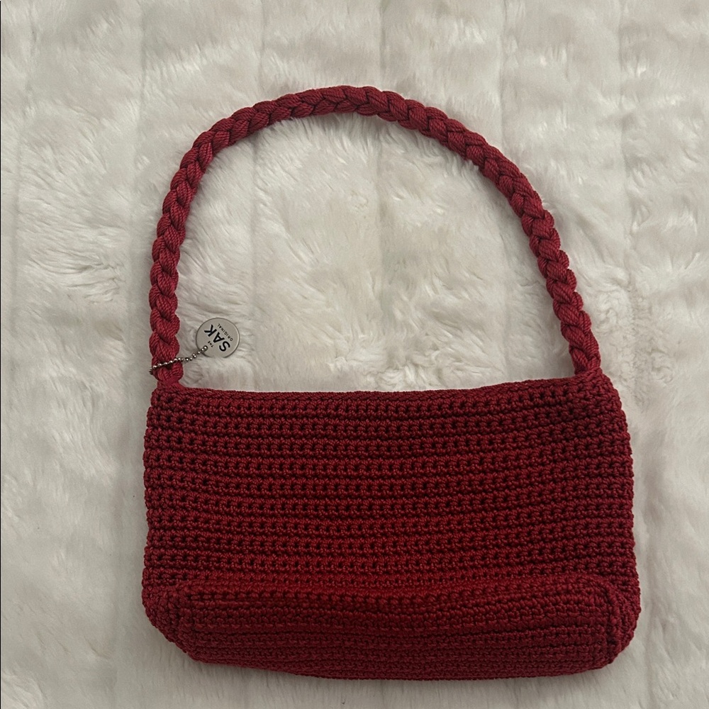 The Sak Red Crochet Mini Bag